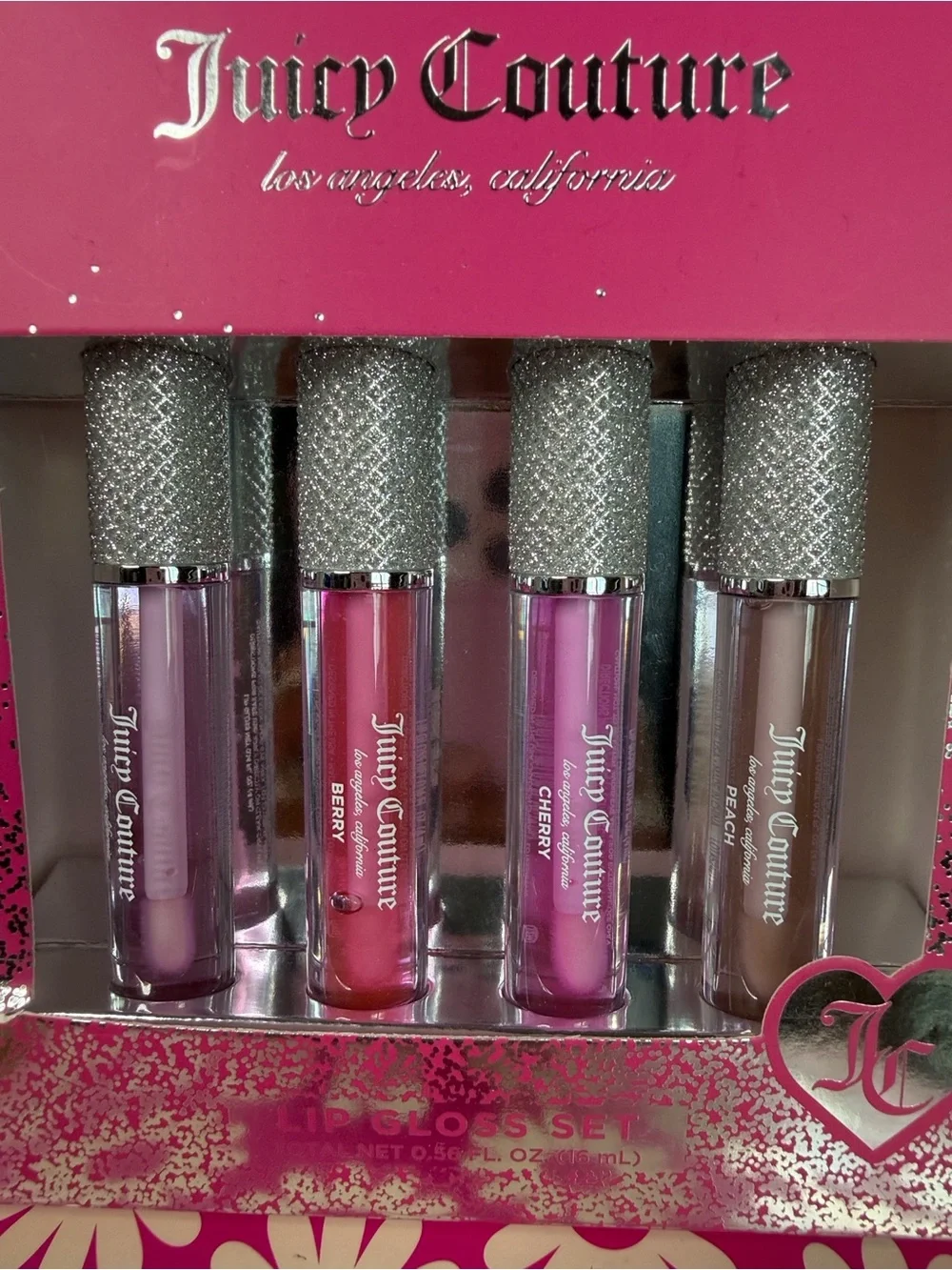 Juicy Couture Pink Lip‎ Gloss Set - Four Shimmery Pink Shades